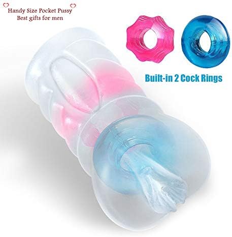 Adult Men's Toys Pocket Pussey Ultra Soft and Lifelike Male Device (Clear Transparent)