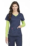 Med Couture Women's 'MC2' Sport Neckline Lexi Scrub Top, Navy, Medium