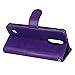 LG Aristo Case, LG Phoenix 3 Case, LG K8 2017 Case, LG Fortune Case, LK Luxury PU Leather Wallet Flip Protective Case Cover with Card Slots and Stand (Purple)