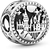 CHARMY´S Sterling Silver Wizard School compatible with Harry Potter Magic School Charm for use of Pandora Bracelets & Necklaces for Women – Cute Wizard School Design