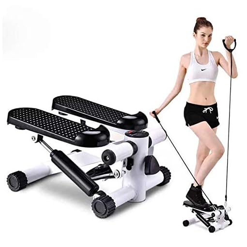 Mini Stepper Pedal Exerciser Health Fitness for Leg Arm and Knee Recovery with Band Household Gym Hydraulic Mute Stepper…