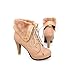 Charm Foot Fashion Womens Platfrom High Heel Western Boots Martin Boots Winter Boots