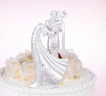 Amazon Com Intou Pearl White Wedding Cake Toppers Romantic Cake