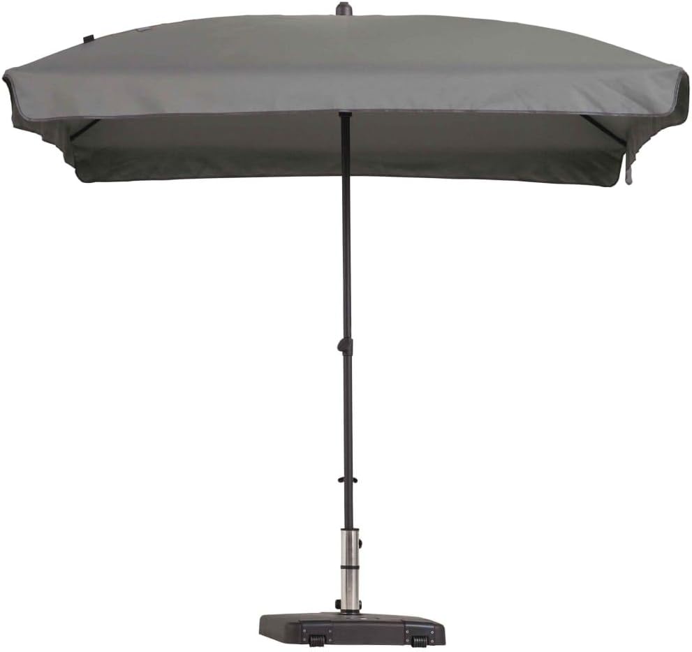Madison Parasol Rectangle 210x140cm Light Grey Outdoor Patio Umbrella Sunshade Amazon Co Uk Garden Outdoors