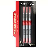 Arteza Water Brush Pens - Self-moistening - Portable (Fine Tips, Set of 3)