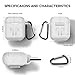 AirPods Case, Rockindeer 9 in 1 AirPods Accessories Set Protective Silicone Cover and Skin Compatible Apple AirPods Charging Case with Watch Band Holder/Ear Hook/Keychain/Strap/Carrying Box (White)thumb 2