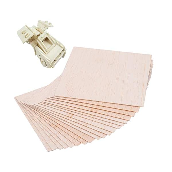15 Stk. Balsaholz Platte Sperrholz für Haus Flugzeug Schiff Boot DIY Modell Laubsägeholz 150x100x2mm – Bild 7