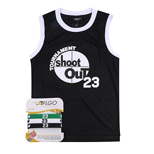 AFLGO Birdie 23 Tournament Shoot Out Birdmen Basketball Jersey Include Set Wristbands S-XXL (Black, L/50) - Thumbnail 7
