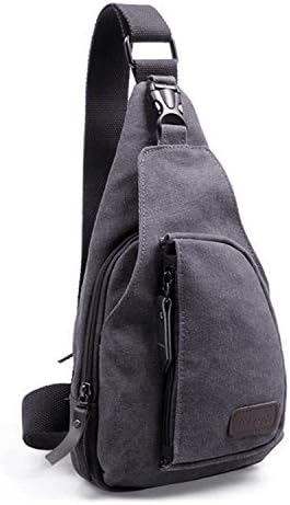 Ellien Canvas Unisex Sling bag for Men Women, Shoulder Crossbody Rucksack Backpack for Travel Hiking Camping Cycling or other Outdoor activities