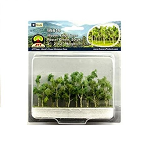 Woods Edge Trees Pastel Green 2' to 2.5' N-scale 20/pk