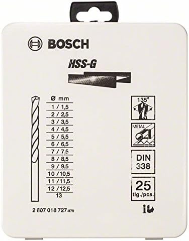 Bosch Professional 25-piece metal drill bit set HSS-G 135° DIN 338 (for metal diameter 1 - 13 mm, Accessory Drill Driver) - Image 3