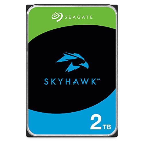 Seagate SkyHawk 2TB, Interne Festplatte HDD, Videoaufnahme bis zu 64 Kameras, 3.5 Zoll, 256 MB Cache, SATA 6GB/s, silber, inkl. Data Rescue Service (S