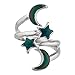 LUX ACCESSORIES Galaxy Celestial Crescent Moon Star Mood Wrap Ring