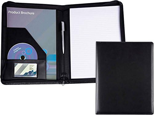 David Van Hagen Unisex A4 Zip Round Conference Folder - Black