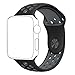 Inteny Apple Watch Band Series 1 Series 2, Soft Silicone Sport Band Replacement Wrist Strap for iWatch, 42mm M/L Black&Cool Gray