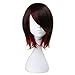 Miss U Hair Girl's Short Straight Black Brown and Red Anime Cosplay Costume Wig C028