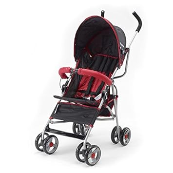 black and red stroller