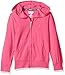 Limited Too Big Girls' Long Sleeve Zip Front Jersey Hoodie (More Styles Available), Fuchsia, 7/8