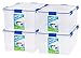 IRIS USA, Inc. WSB-LD Storage Bin, 60 Quart, Clear, 4 Pack, Model:394016