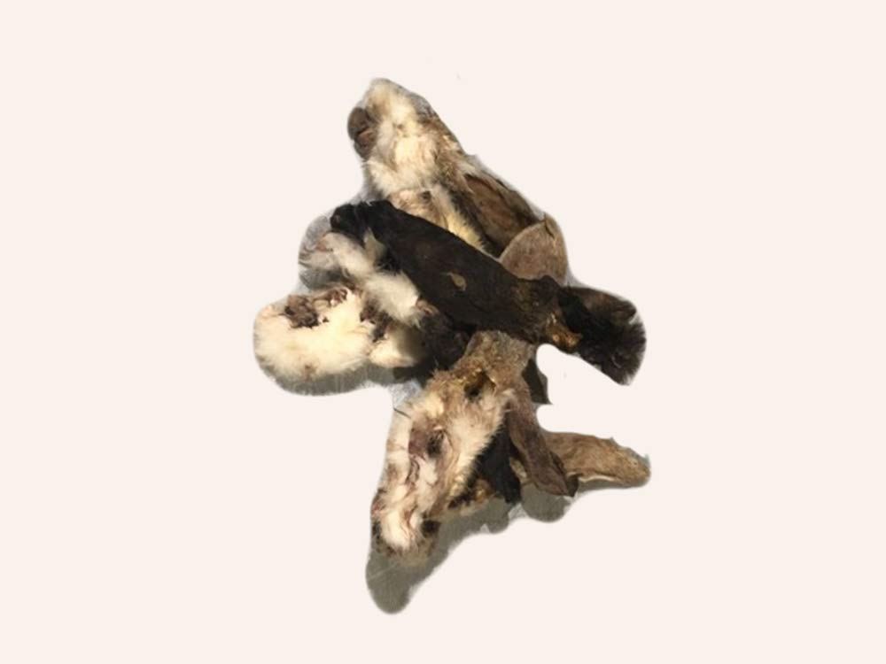 Rydale Natural - 1kg - Rabbit Ears with Hair - 100% Pure Rabbit Natural Treat - Tasty Treat -Suitable for dogs