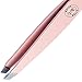 Eyebrow Tweezers | Precision Slanted Tweezers for Ingrown Hair and Brow Plucking | Perfectly Aligned Slant Tip with Strong Grip | Removal of Splinters, Ticks & Glass – Light Pink