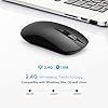 Wireless Mouse,【Slim & Noiseless】Patuoxun 2.4G USB PC Laptop Computer Cordless Mice with Nano Receiver,1600 DPI Mouse…