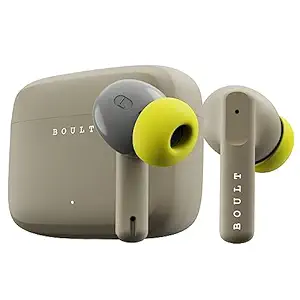 Boult Audio Newly Launched Z60 True Wireless in Ear Earbuds with 60H Playtime, Quad Mic ENC Clear Calling, 50ms Low Latency Gaming, IPX5 Ear Buds TWS, Bluetooth 5.3, 13mm Bass Drivers (Spring Green)