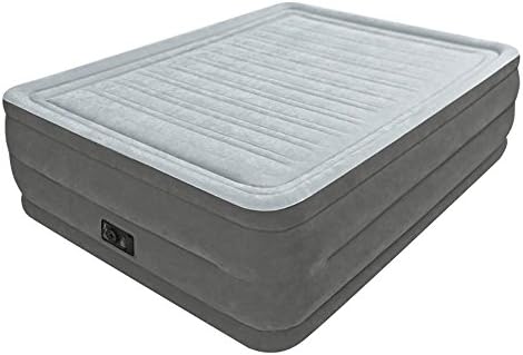 Pansupply Comfort Plush Elevated Dura-Beam Airbed with Built-in Electric Pump, Bed Height 22", Queen