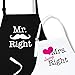 Mr. Right & Mrs. Always Right Aprons Wedding Engagement Gift for Couples by Plum Hill