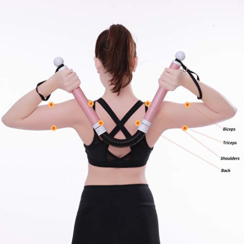 KimFit Arm Workout Equipment - Upper Body Exercise for Women Tones Strengthens Arms Biceps Shoulders Chest, at Home Fitness,Stretching, Strength Training, Physical Therapy Pink