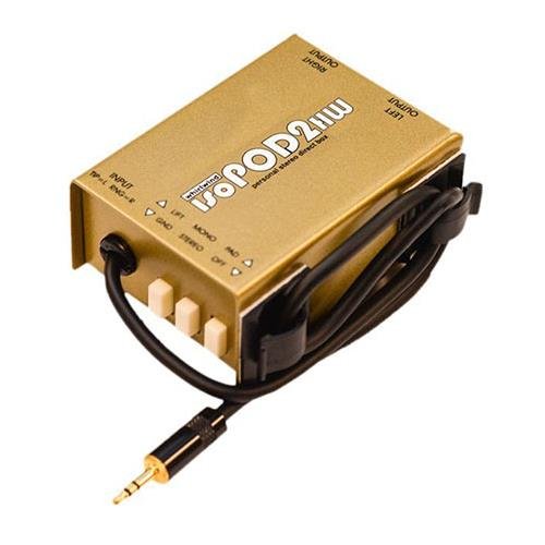 Whirlwind ISOPOD2HW Personal Stereo Direct Box, 3.5mm TRS Male Input, 2x XLR Male Balanced Output, Ground Lift/Pad/Mono Switches