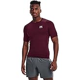 Under Armour Men's Armour HeatGear Compression Short-Sleeve T-Shirt , Maroon (609)/White, Large Tall