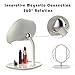 Makeup Mirror Lighted Lamp LED Tabletop Swivel Vanity Mirror Travel Portable Cordless Rechargeable Battery Powered Elliptical Natural Light Touch Screen Desk 360 Degree Free Rotation (white) on sales