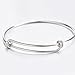 Expandable Wire Blank Bangle Bracelet for DIY Jewelry Making Pack of 10pcs,2.5 inch