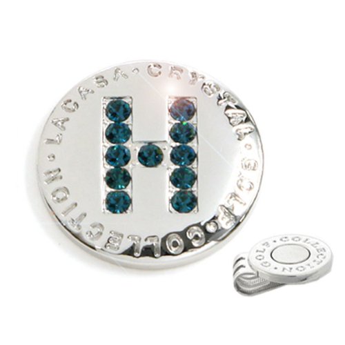 Elixir Golf Crystal Golf Ball Marker with Hat Clip, Initial H