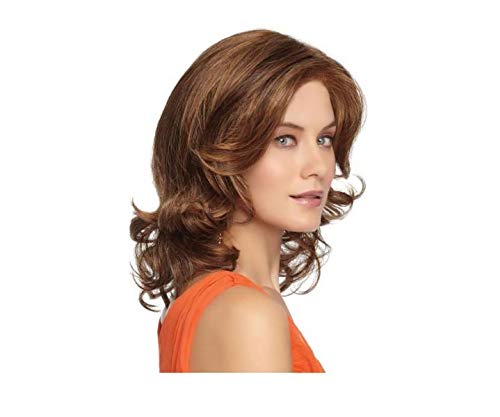 Curly Brown Mid Length Wavy Fashion Wigs For Women Vtop Price In