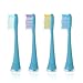 Replacement Brush Heads for: Ivation Rechargeable Electric Toothbrushes w/Sonic Wave Technology - 4-Pack, Color Coded