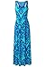Zattcas Women Floral Pocket Tank Maxi Dress Sleeveless Casual Summer Long Dress (Large, Green Blue)