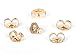 COOLJOY 14K Gold Earring Backs Ear Locking 8 Piece Ear Locking for Stud Ear Rings