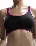 Yvette Medium Impact Racerback Compression Padded Workout Sports Bra #6033