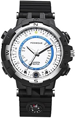 Foxwear 720P 32GB HD Wifi Watch Remote Monitoring Video Camera Watch Multifunctional Car Recorder Smart Wrist IR Night Vision with Cameras for Home Outdoor Sport (WHITE)