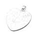AKOAK 24 Pieces 25mm 1 Inch Diameter Shimmering Silver Heart Shape Pendant Trays Pendant Blanks Cameo Bezel Cabochon Settings for Photo Charm or Cabochon