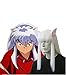 Hmy Heat Resistant Fiber Long White Inuyasha Inu-yasha Japan Anime Wigs 100cm