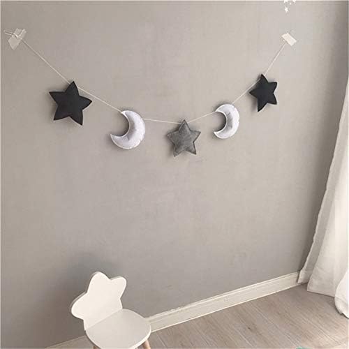 Bokze Nordic Cute Stars Hanging Ornaments Banner Bunting Wall Hanging Decoration Kids Room Decor Photography Props