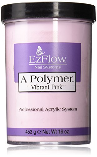 EZ Flow A Polymer False Nails, Vibrant Pink, 16 Ounce