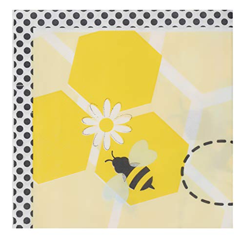 Cocktail Napkins - 150-Pack Luncheon Napkins, Disposable Paper Napkins Kids Birthday Party Supplies, 2-Ply, Bumble Bee Design, Unfolded 13 x 13 Inches, Folded 6.5 x 6.5 Inches