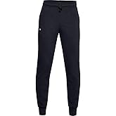 Under Armour Boys Rival Fleece Joggers , Black (001)/Onyx White , Youth Small