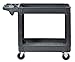 Sandusky Lee PUC174033-2 Heavy-Duty Plastic Utility Cart, 2 Shelves, 33