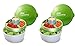 Stay Fit Deluxe Salad Kit, EZ Freeze - Pack of 2 (each has 3- Compartment Freezer Tray)