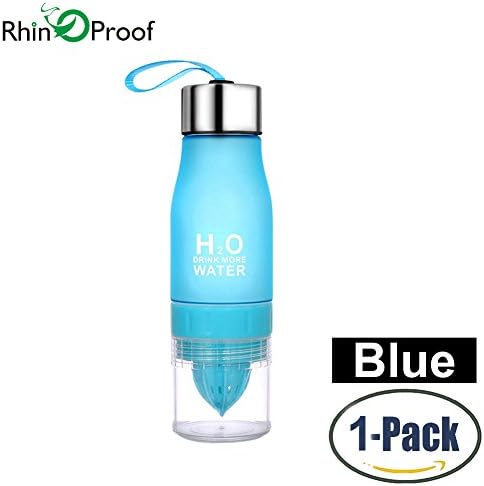 RhinOProof Lemon Water Bottle with H20 Fruit Infusion Bottle Infuser Drink More Outdoor Sports Juice Lemon Portable Water Bottle